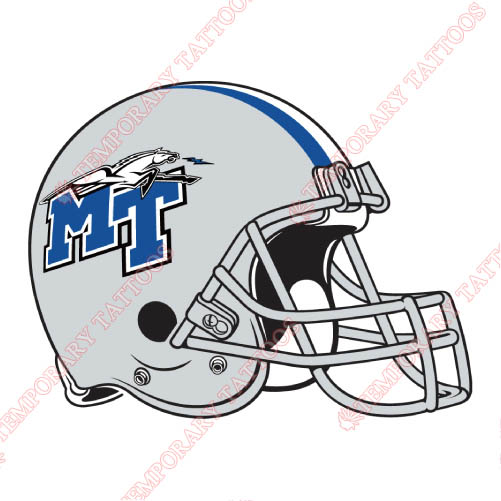 Middle Tennessee Blue Raiders Customize Temporary Tattoos Stickers NO.5087